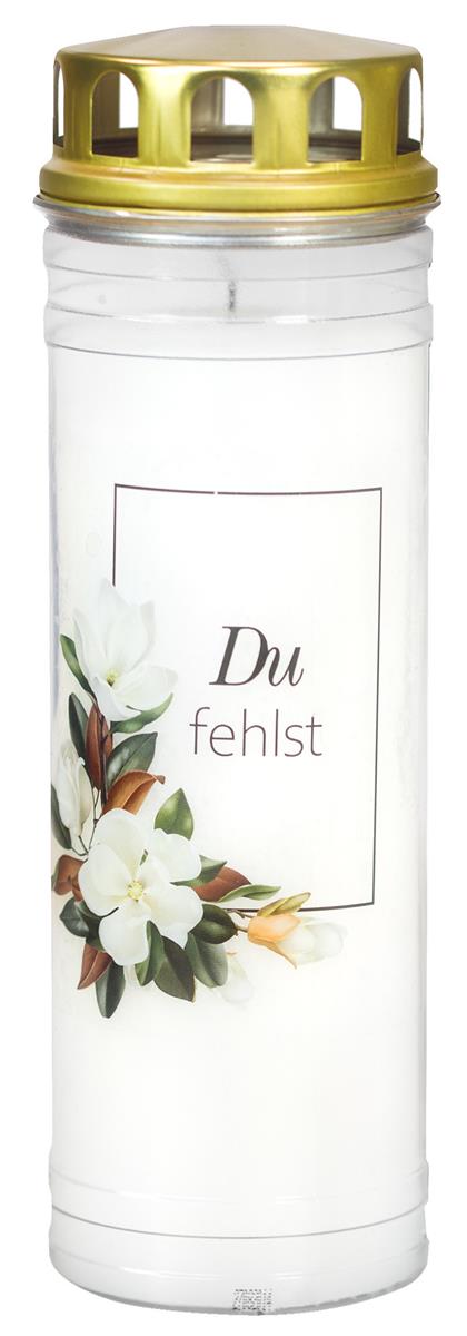 Ewiglicht mit Deckel Magnolie, Motiv "Du fehlst"