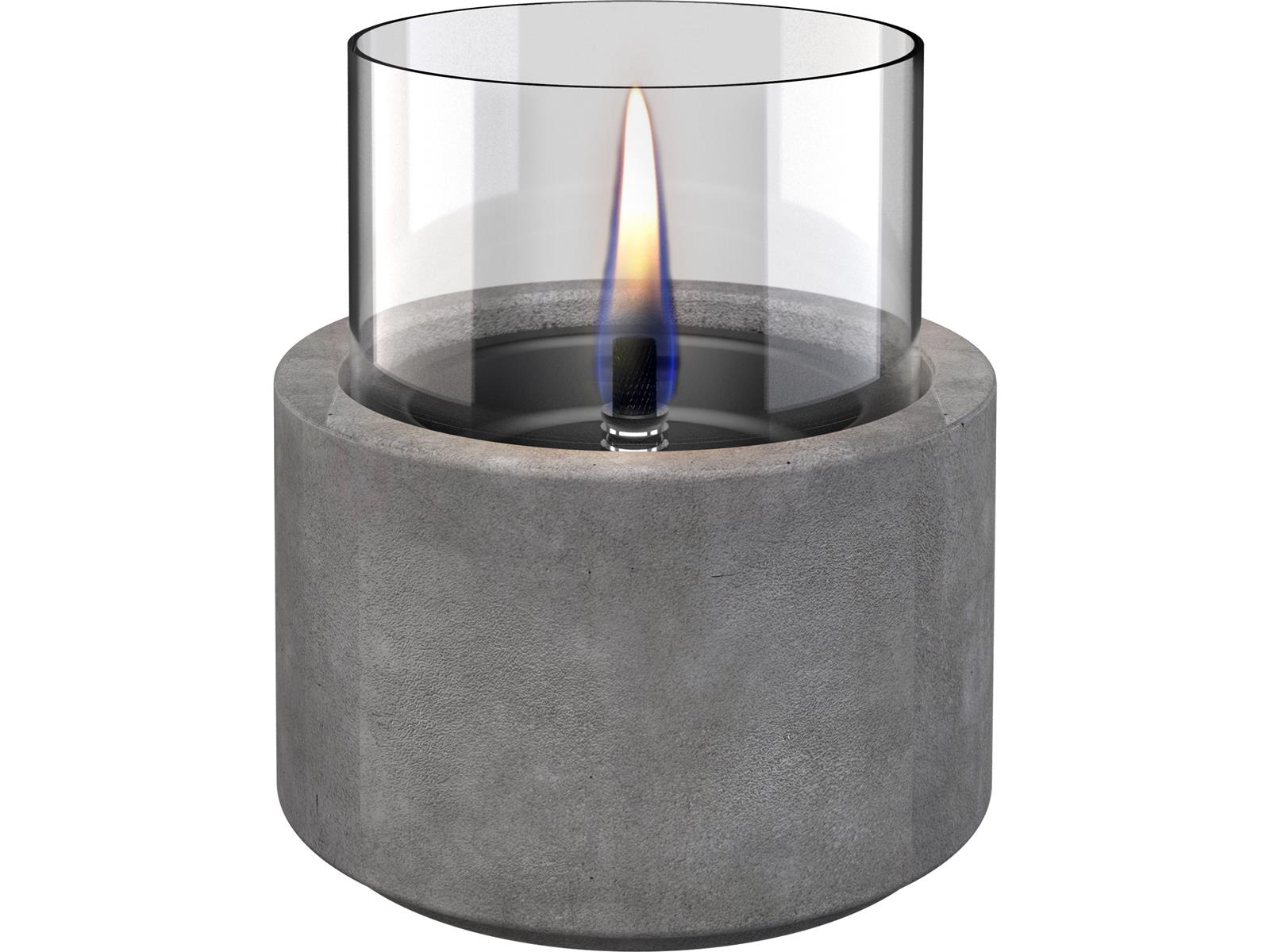 Tenderflame Tischfeuer Lilly 12 Concrete – Elegantes Feuer für stilvolle Abende